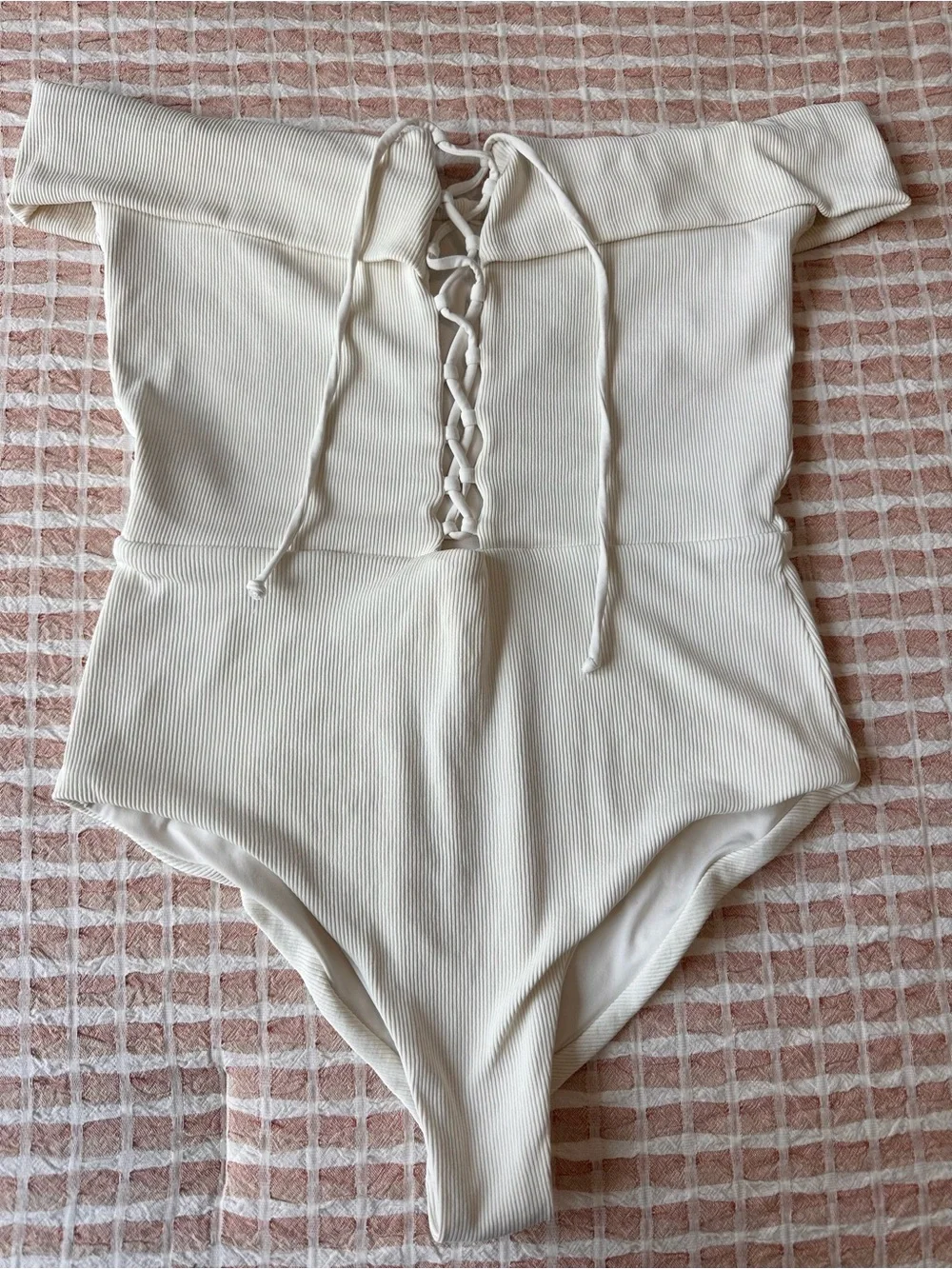 L*Space Ridin’ High Anja one-piece swimsuit- cream